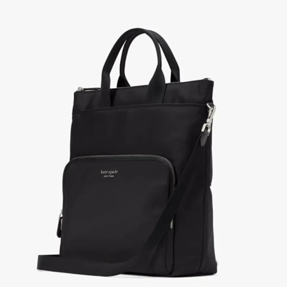 Kate Spade Sam KSNYL Nylon Convertible Tote Backpack Black
